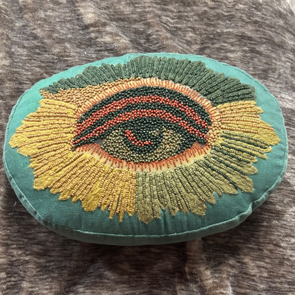 John Derian Target Embroidered Evil Eye Design Pillow